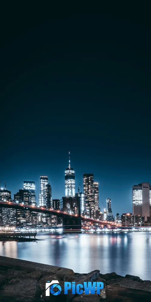 Brooklyn Bridge City lights 3K Mobile Wallpaper