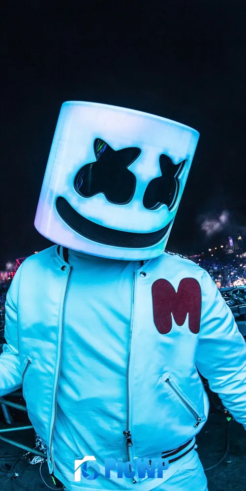 Marshmello Mask 3K Mobile Wallpaper