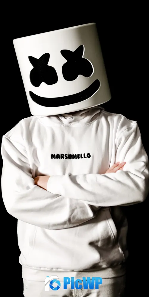 Marshmello Monochrome 3K Mobile Wallpaper