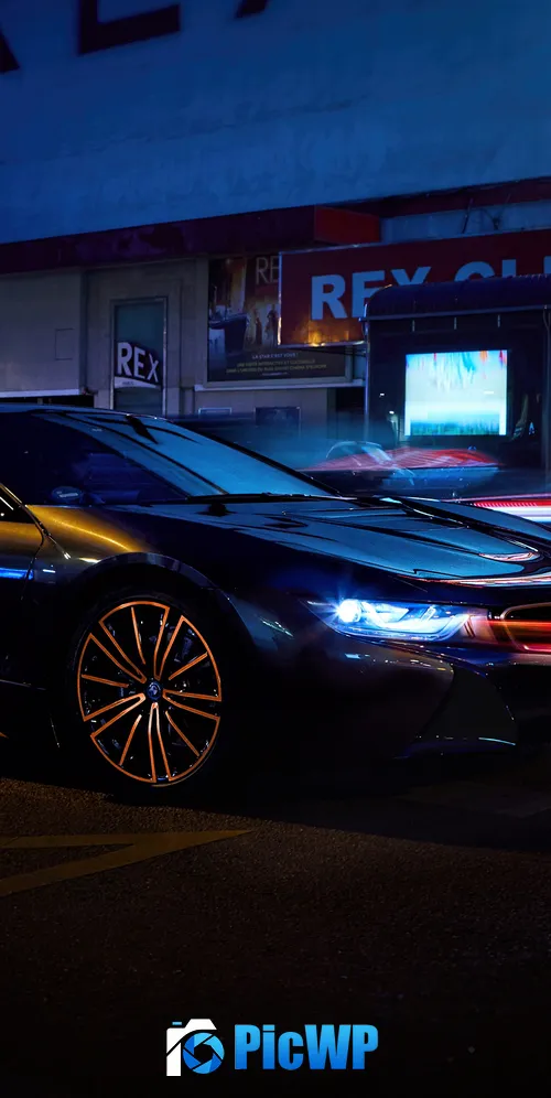 BMW i8 Ultimate Sophisto Edition Night 3K Mobile Wallpaper
