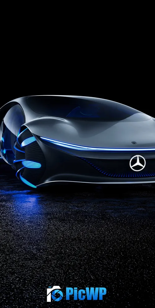 Mercedes-Benz VISION AVTR Dark aesthetic 3K Mobile Wallpaper