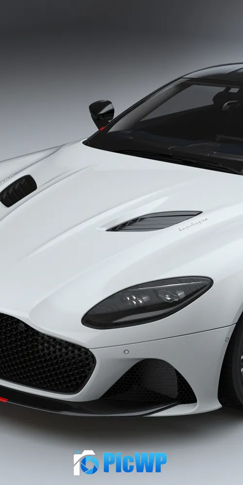 Aston Martin DBS Superleggera White 3K Mobile Wallpaper