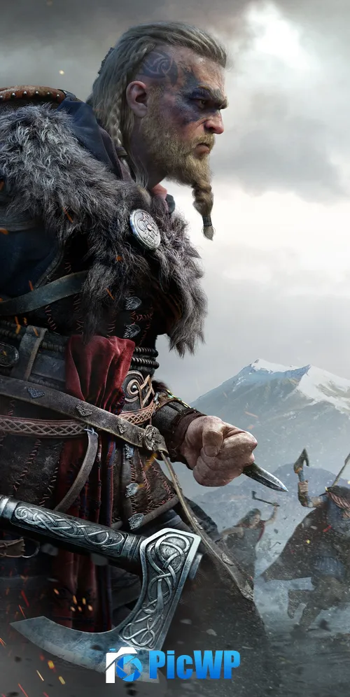 Assassin's Creed Valhalla PlayStation 4 3K Mobile Wallpaper