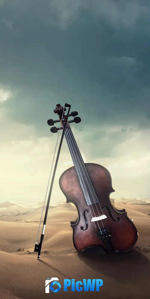 Violin Musical 3K Mobile Wallpaper