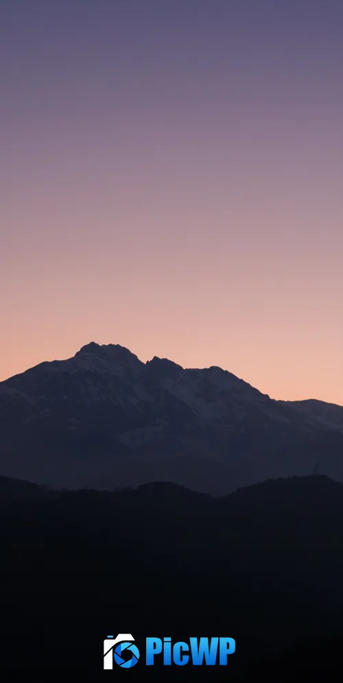 Sunset Mountains Silhouette 3K Mobile Wallpaper