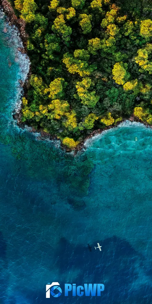 Fantasy Island Aerial view 3K Mobile Wallpaper
