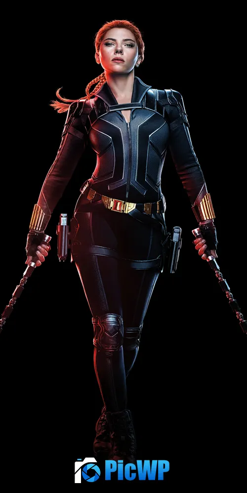 Black Widow AMOLED 3K Mobile Wallpaper