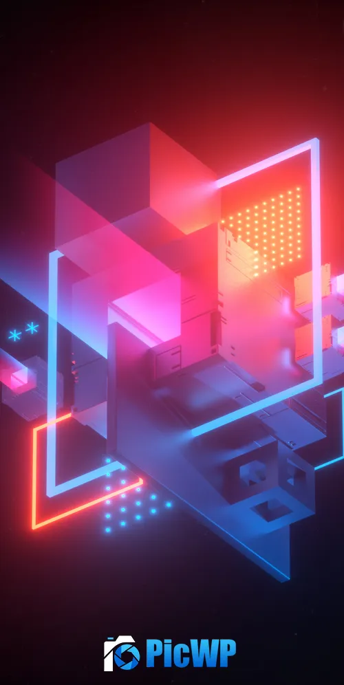 3D cubes 3D model 3K Mobile Wallpaper