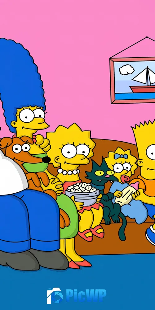 Simpson family 3K Mobile Wallpaper