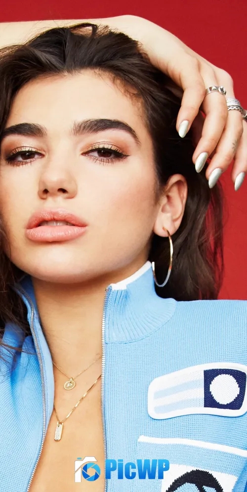 Dua Lipa Red background 3K Mobile Wallpaper