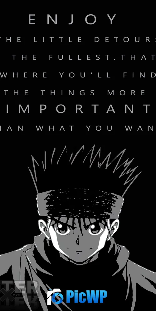 Gon Freecss Black background 3K Mobile Wallpaper