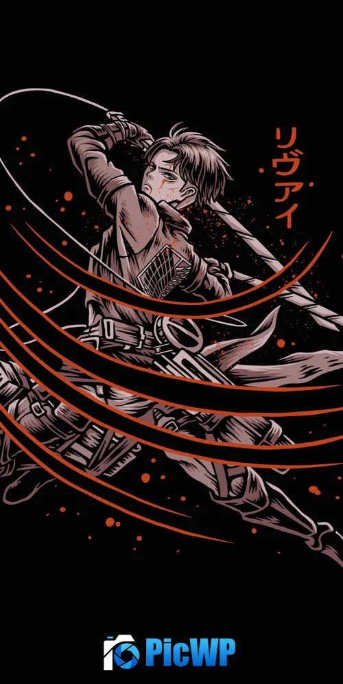Shingeki no Kyojin Levi Ackerman 3K Mobile Wallpaper