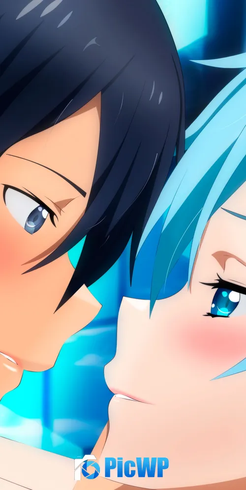 Anime couple Sword Art Online 3K Mobile Wallpaper