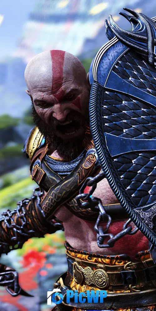 God of War Ultrawide 3K Mobile Wallpaper