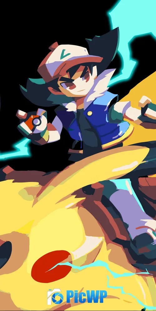Ash Ketchum 3K Mobile Wallpaper