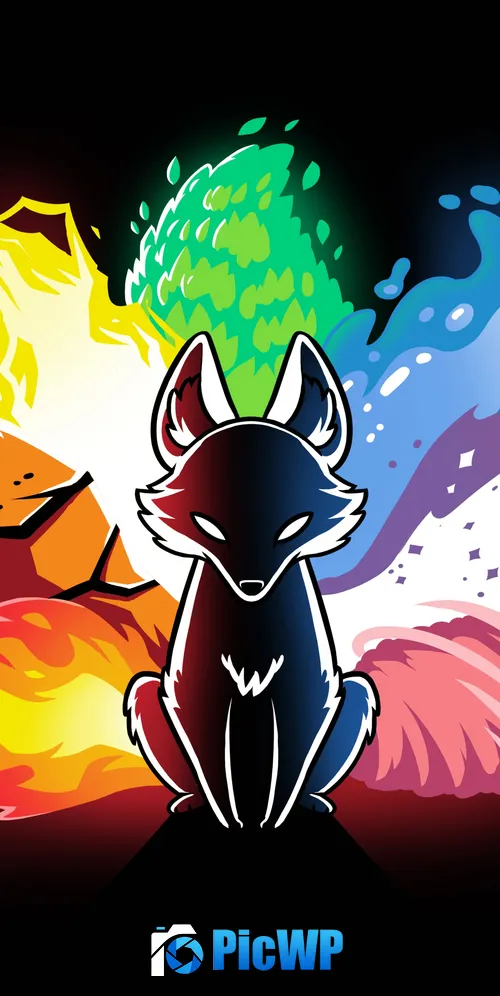 Kitsune Fox spirit 3K Mobile Wallpaper