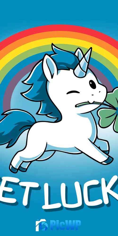 Get lucky Unicorn 3K Mobile Wallpaper