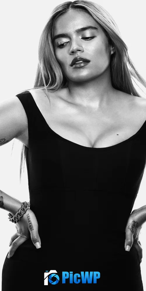 Karol G Monochrome 3K Mobile Wallpaper