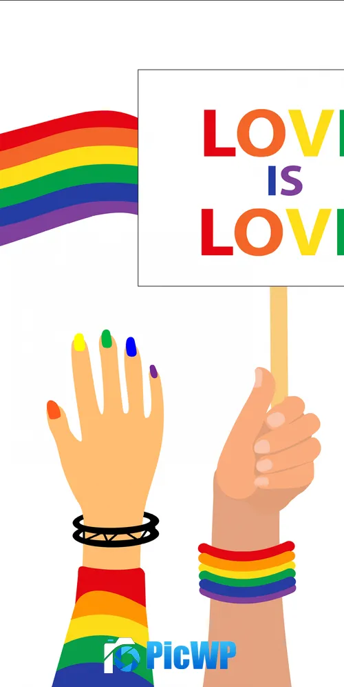 LGBTQ Love Is Love 3K Mobile Wallpaper