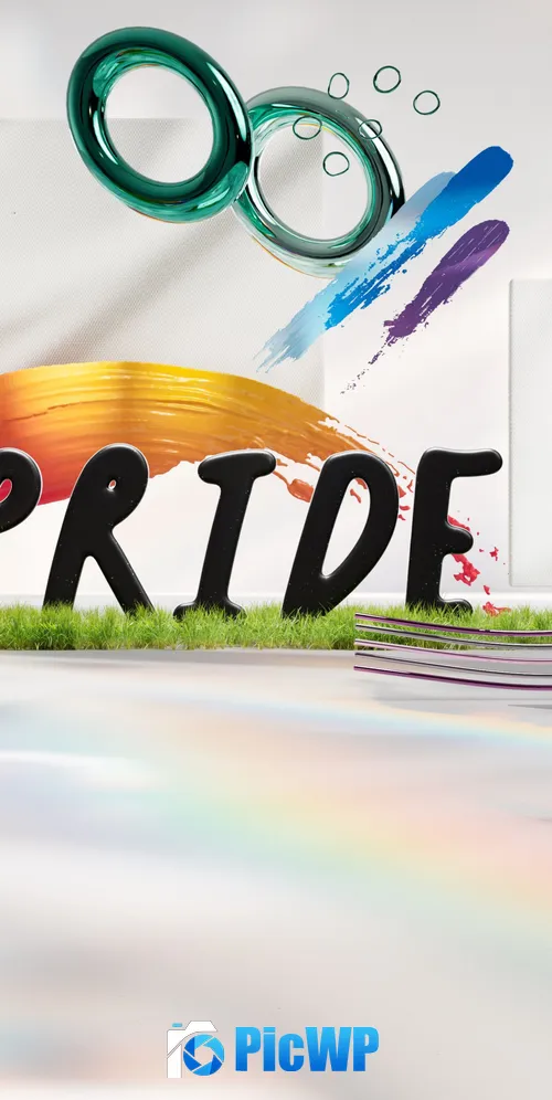 Microsoft Pride Brushstroke 3K Mobile Wallpaper