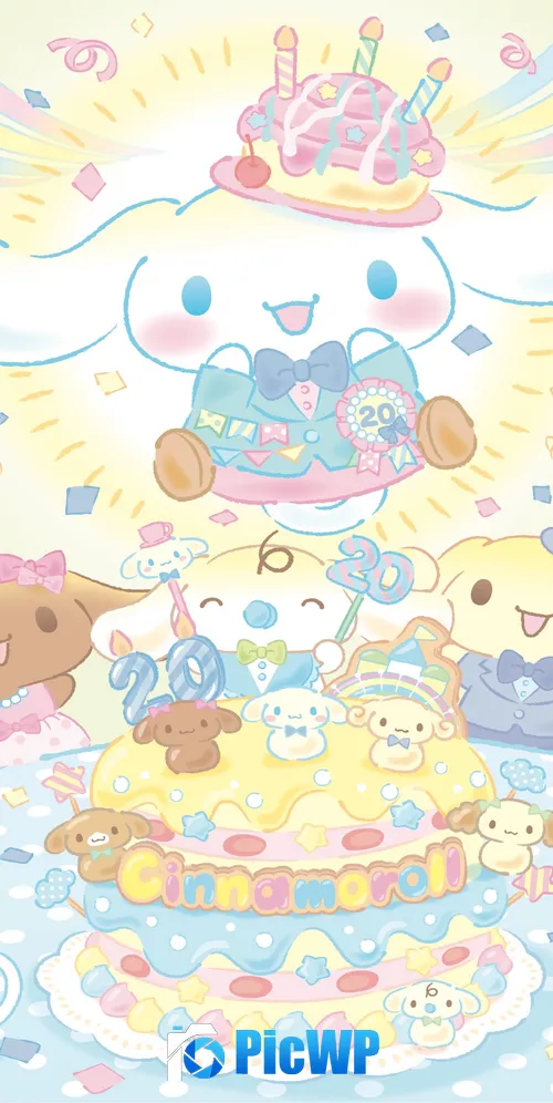 Cinnamoroll Birthday 3K Mobile Wallpaper