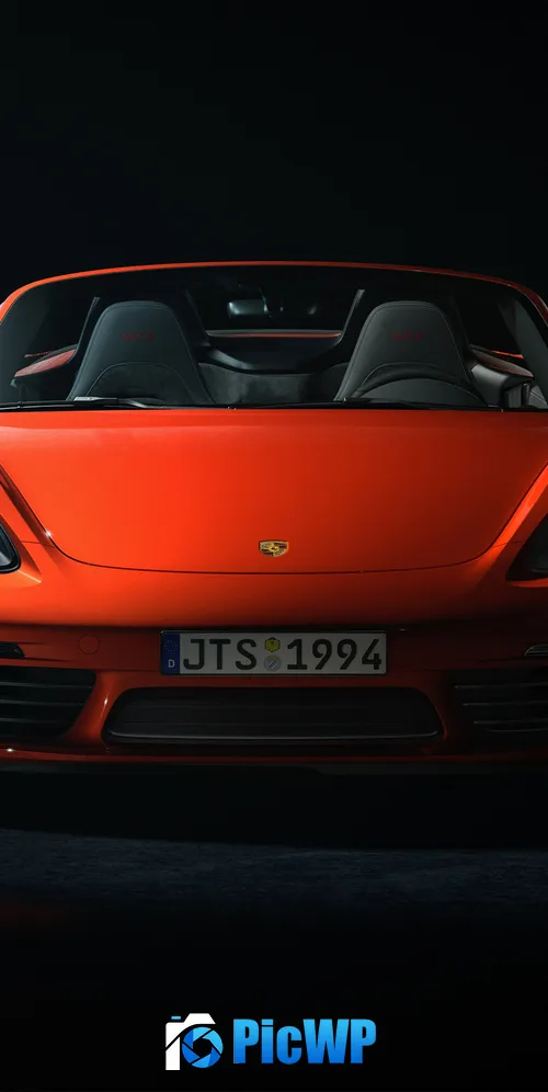 Porsche 718 Boxster Dark background 3K Mobile Wallpaper