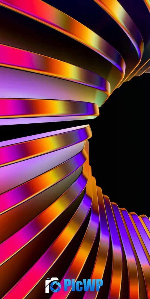 Spiral vortex Vibrant 3K Mobile Wallpaper