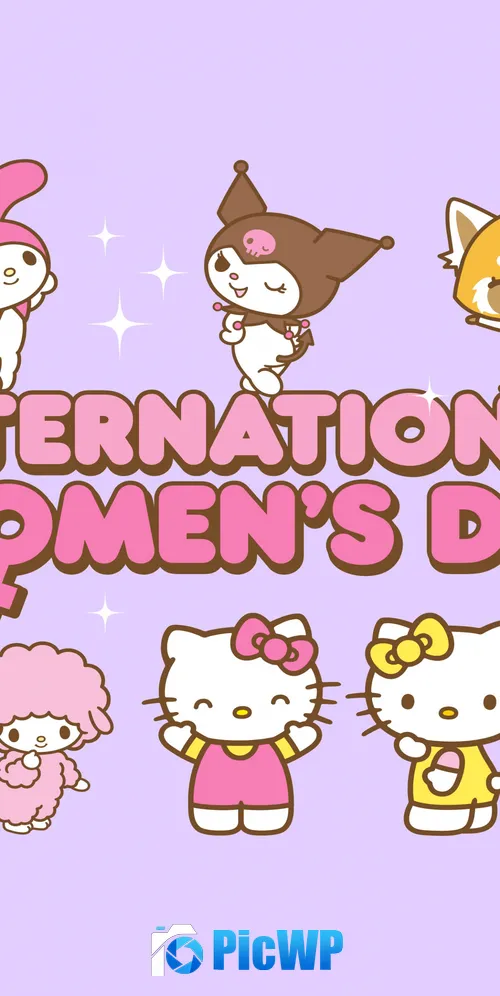 Women's Day My Melody 3K Mobile Wallpaper
