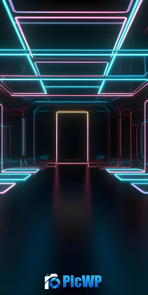 Neon art Modern lighting 3K Mobile Wallpaper