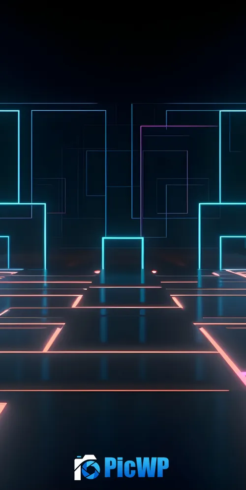 Neon Lights Wall 3K Mobile Wallpaper