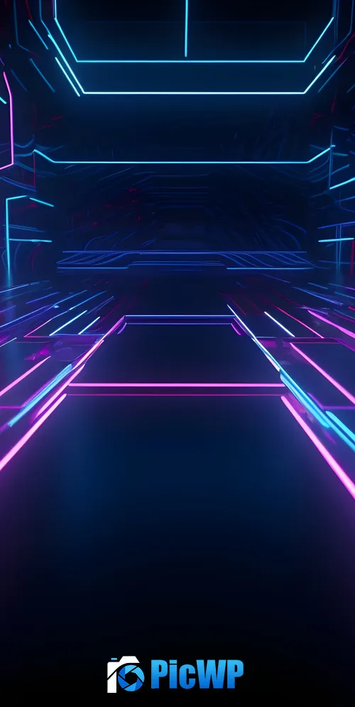 Purple Neon Lights 3K Mobile Wallpaper