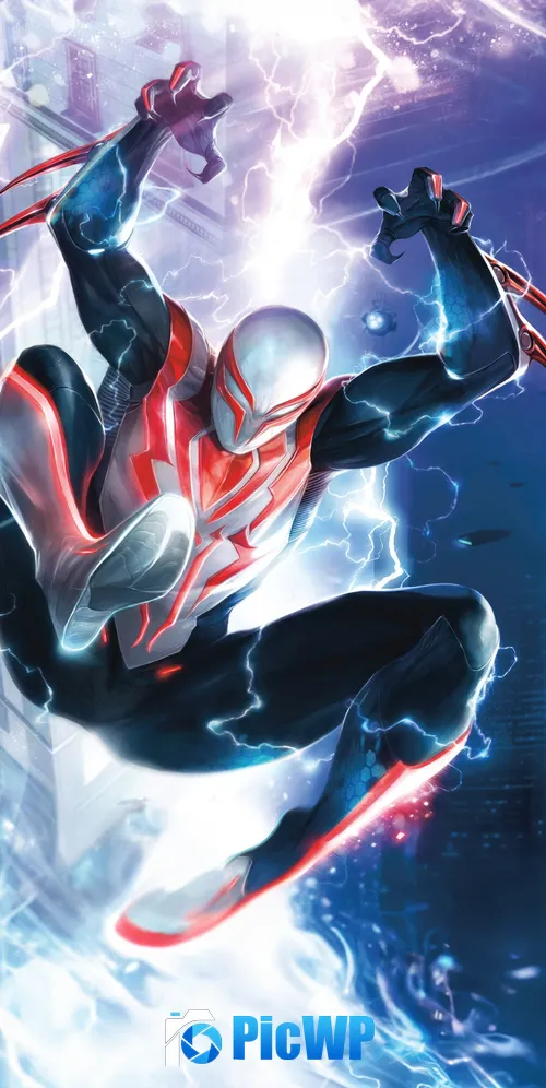Spider-Man 2099 3K Mobile Wallpaper