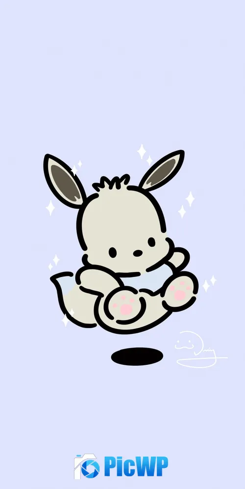 Pochacco Minimal art 3K Mobile Wallpaper