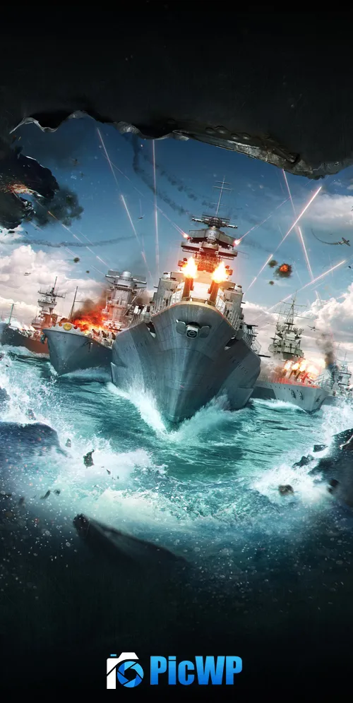 World of Warships Video Game 3K Mobile Wallpaper