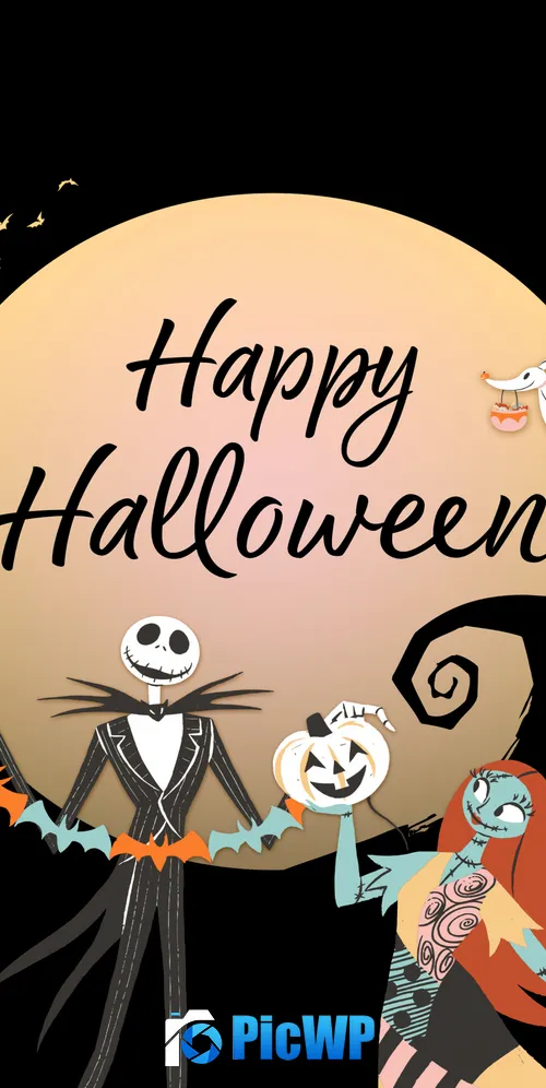 Happy Halloween The Nightmare Before Christmas 3K Mobile Wallpaper