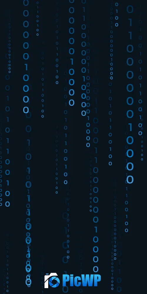 Matrix falling code Program 3K Mobile Wallpaper