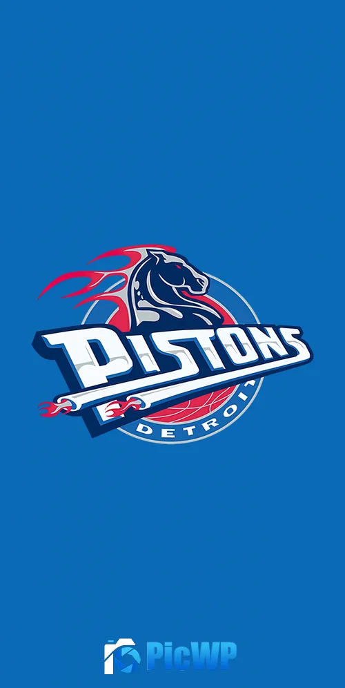 Detroit Pistons Logo 3K Mobile Wallpaper