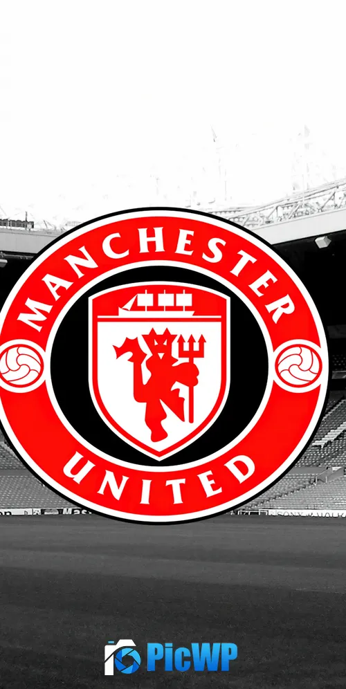 Manchester United Monochrome background 3K Mobile Wallpaper