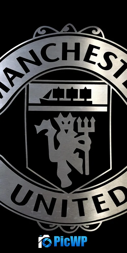 Manchester United Black and White 3K Mobile Wallpaper