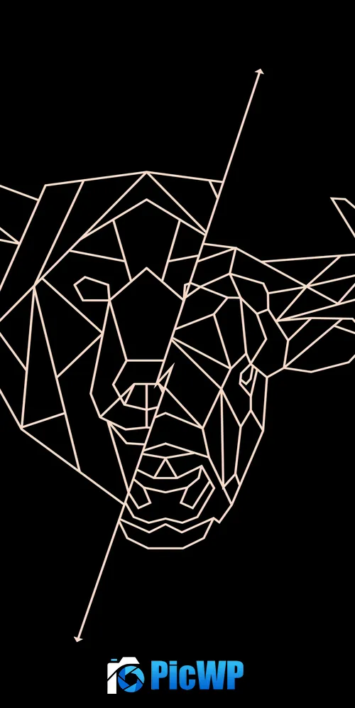 Bull vs Bear Market AMOLED 3K Mobile Wallpaper