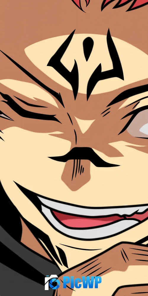 Sukuna Smiling 3K Mobile Wallpaper