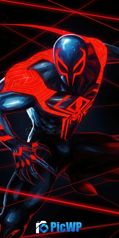 Spider-Man 2099 CGI 3K Mobile Wallpaper