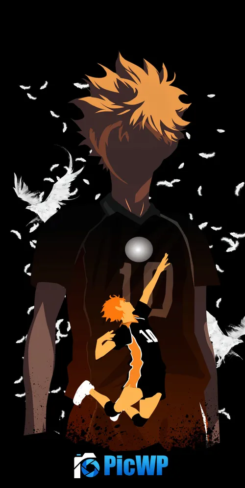Hinata Shoyo (Haikyuu) Minimalist 3K Mobile Wallpaper