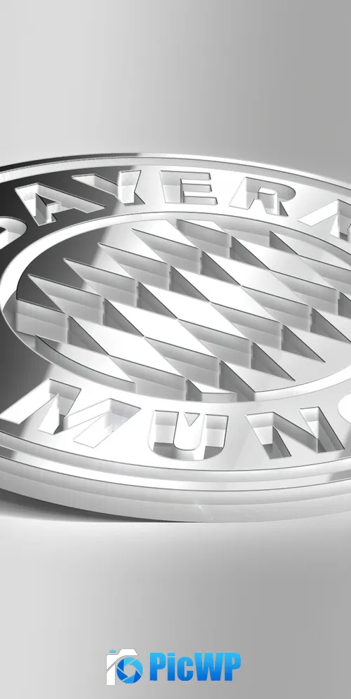 FC Bayern Munich 3D Logo 3K Mobile Wallpaper
