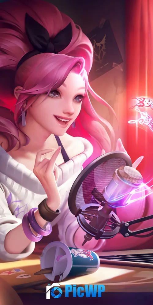 Seraphine Indie KDA 3K Mobile Wallpaper