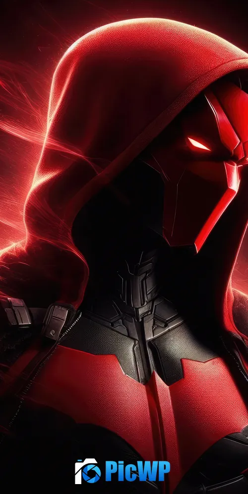 Red Hood AI art 3K Mobile Wallpaper