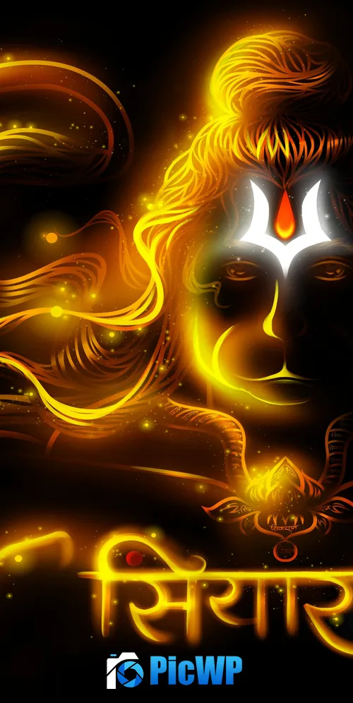 Anjaneya Jai Shri Ram 3K Mobile Wallpaper