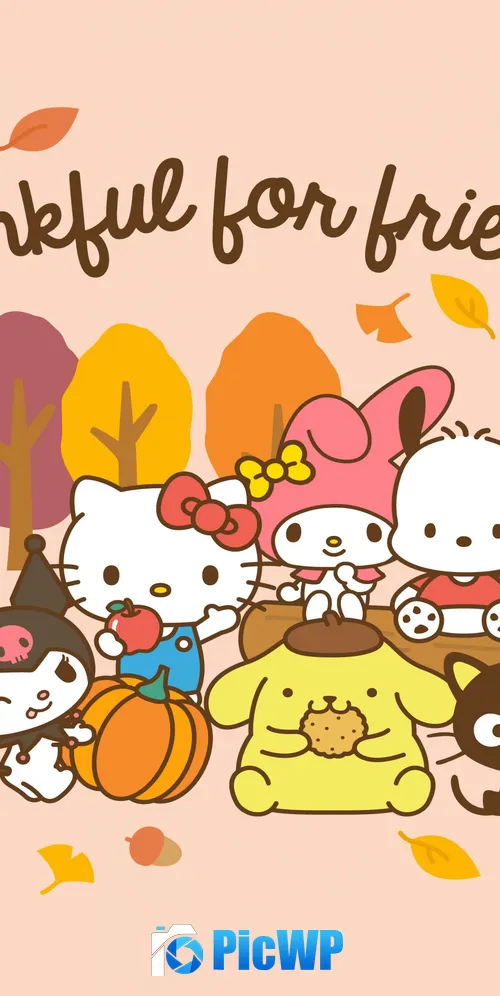 Thankful Friends 3K Mobile Wallpaper