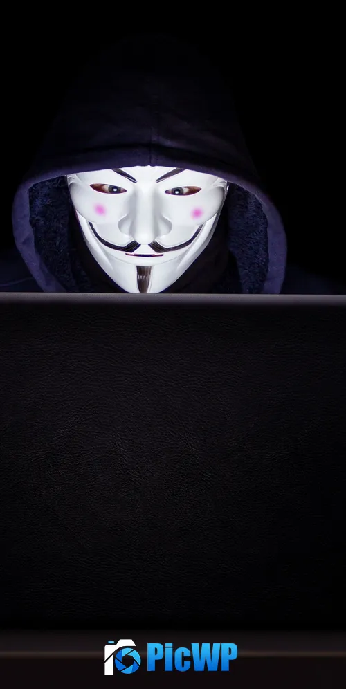 Anonymous Laptop 3K Mobile Wallpaper