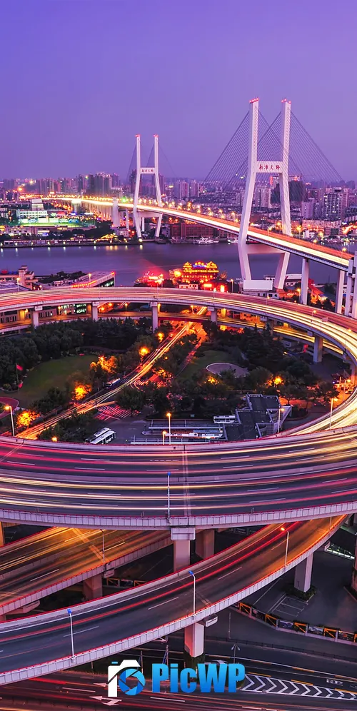 Nanpu Bridge Modern architecture 3K Mobile Wallpaper